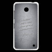 Coque Nokia Lumia 630 Les Folies Noir Citation Oscar Wilde