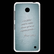 Coque Nokia Lumia 630 Les Folies Turquoise Citation Oscar Wilde