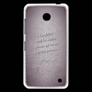 Coque Nokia Lumia 630 Les Folies Violet Citation Oscar Wilde
