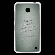 Coque Nokia Lumia 630 Les Folies Vert Citation Oscar Wilde