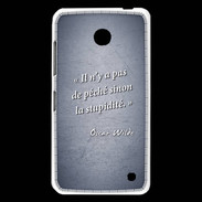 Coque Nokia Lumia 630 Pêché stupidité Bleu Citation Oscar Wilde