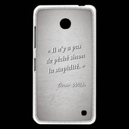 Coque Nokia Lumia 630 Pêché stupidité Gris Citation Oscar Wilde