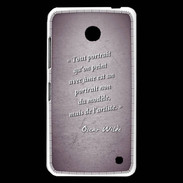Coque Nokia Lumia 630 Portrait Ame Violet Citation Oscar Wilde