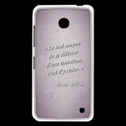 Coque Nokia Lumia 630 Tentation Rose Citation Oscar Wilde