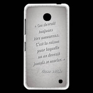 Coque Nokia Lumia 630 Toujours amoureux Gris Citation Oscar Wilde
