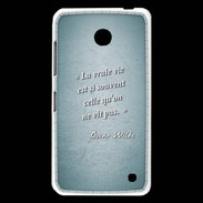 Coque Nokia Lumia 630 Vrai vie Turquoise Citation Oscar Wilde