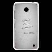 Coque Nokia Lumia 630 Aimer Gris Citation Oscar Wilde