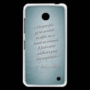 Coque Nokia Lumia 630 Chaque fois Turquoise Citation Oscar Wilde