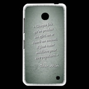 Coque Nokia Lumia 630 Chaque fois Vert Citation Oscar Wilde