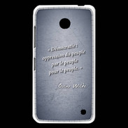 Coque Nokia Lumia 630 Démocratie Bleu Citation Oscar Wilde