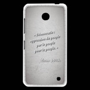 Coque Nokia Lumia 630 Démocratie Gris Citation Oscar Wilde