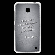 Coque Nokia Lumia 630 Démocratie Noir Citation Oscar Wilde
