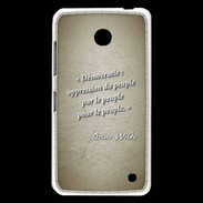 Coque Nokia Lumia 630 Démocratie Sepia Citation Oscar Wilde