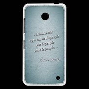 Coque Nokia Lumia 630 Démocratie Turquoise Citation Oscar Wilde