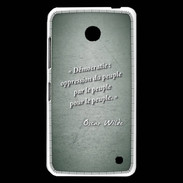 Coque Nokia Lumia 630 Démocratie Vert Citation Oscar Wilde