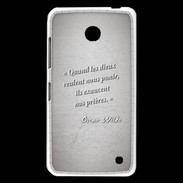 Coque Nokia Lumia 630 Dieux prières Gris Citation Oscar Wilde