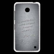 Coque Nokia Lumia 630 Dieux prières Noir Citation Oscar Wilde