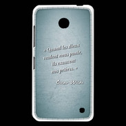 Coque Nokia Lumia 630 Dieux prières Turquoise Citation Oscar Wilde