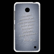 Coque Nokia Lumia 630 Enfants parents Bleu Citation Oscar Wilde