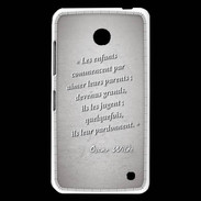 Coque Nokia Lumia 630 Enfants parents Gris Citation Oscar Wilde