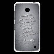 Coque Nokia Lumia 630 Enfants parents Noir Citation Oscar Wilde