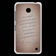 Coque Nokia Lumia 630 Enfants parents Rouge Citation Oscar Wilde