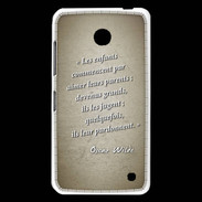 Coque Nokia Lumia 630 Enfants parents Sepia Citation Oscar Wilde
