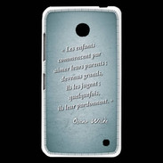 Coque Nokia Lumia 630 Enfants parents Turquoise Citation Oscar Wilde