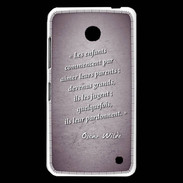 Coque Nokia Lumia 630 Enfants parents Violet Citation Oscar Wilde