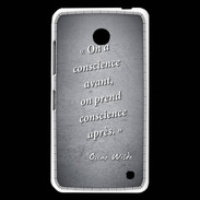 Coque Nokia Lumia 630 Conscience Noir Citation Oscar Wilde