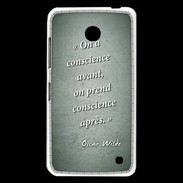 Coque Nokia Lumia 630 Conscience Vert Citation Oscar Wilde
