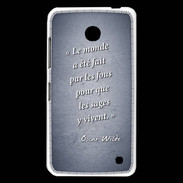 Coque Nokia Lumia 630 Fous sages Bleu Citation Oscar Wilde