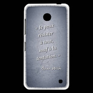 Coque Nokia Lumia 630 Résister Bleu Citation Oscar Wilde