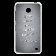 Coque Nokia Lumia 630 Résister Noir Citation Oscar Wilde
