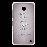 Coque Nokia Lumia 630 Résister Rose Citation Oscar Wilde
