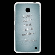 Coque Nokia Lumia 630 Résister Turquoise Citation Oscar Wilde