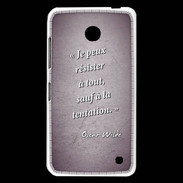 Coque Nokia Lumia 630 Résister Violet Citation Oscar Wilde
