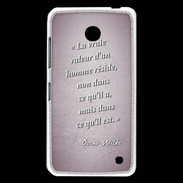 Coque Nokia Lumia 630 Vraie valeur Rose Citation Oscar Wilde