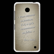 Coque Nokia Lumia 630 Jeuness folie Sepia Citation Oscar Wilde