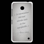 Coque Nokia Lumia 630 La conversation Gris Citation Oscar Wilde