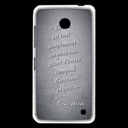 Coque Nokia Lumia 630 Quart d'heure Noir Citation Oscar Wilde