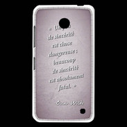 Coque Nokia Lumia 630 Sincérité fatale Rose Citation Oscar Wilde