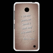 Coque Nokia Lumia 630 Survie mort Rouge Citation Oscar Wilde