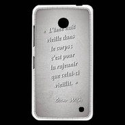 Coque Nokia Lumia 630 Ame nait Gris Citation Oscar Wilde