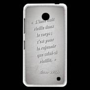Coque Nokia Lumia 630 Ame nait Gris Citation Oscar Wilde