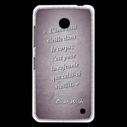 Coque Nokia Lumia 630 Ame nait Violet Citation Oscar Wilde