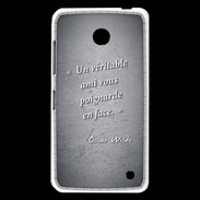Coque Nokia Lumia 630 Ami poignardée Noir Citation Oscar Wilde