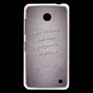 Coque Nokia Lumia 630 Ami poignardée Violet Citation Oscar Wilde