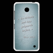 Coque Nokia Lumia 630 Ami poignardée Turquoise Citation Oscar Wilde