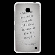 Coque Nokia Lumia 630 Avis gens Gris Citation Oscar Wilde